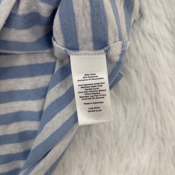 Talbots STARS & SHELLS CREWNECK TEE‎ LINEN BLEND SIZE XL - Picture 5 of 7